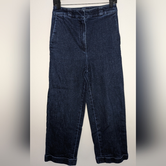 Theory Structured Denim Straight Cuff Pant - Picture 2 of 13